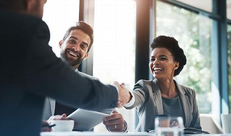 Business people shaking hands